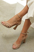 Victoria™ | Tacones finos de punta redonda con patchwork