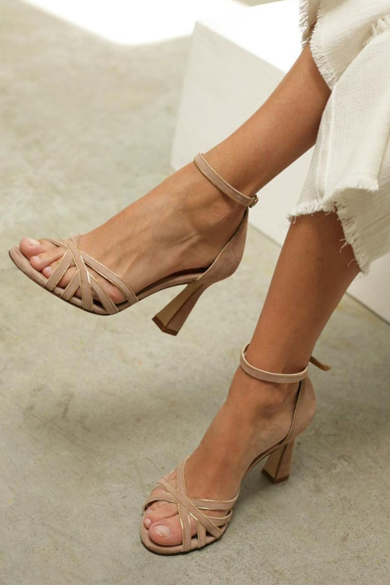 Victoria™ | Tacones finos de punta redonda con patchwork