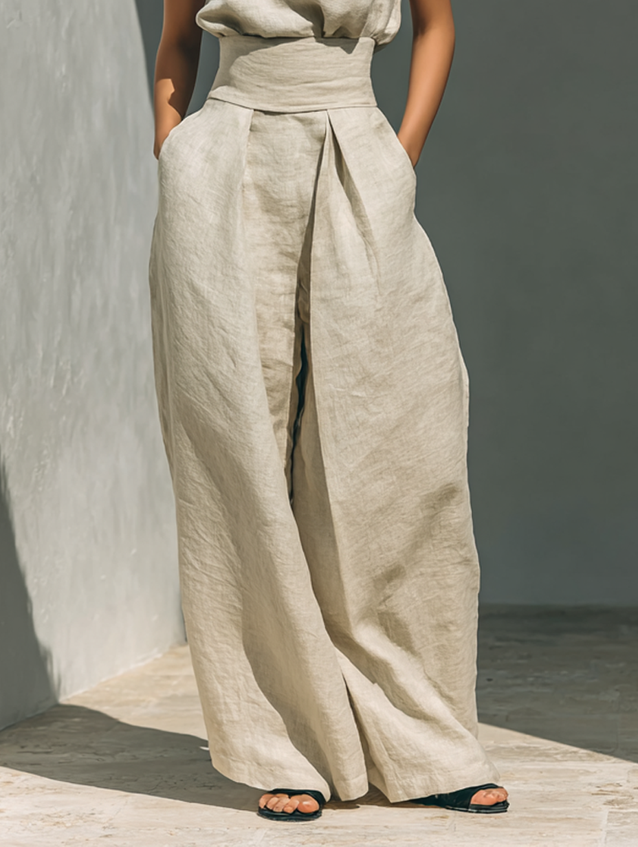 Maravilla | CONJUNTO PANTALÓN ANCHO DE ALGODÓN PARA MUJER