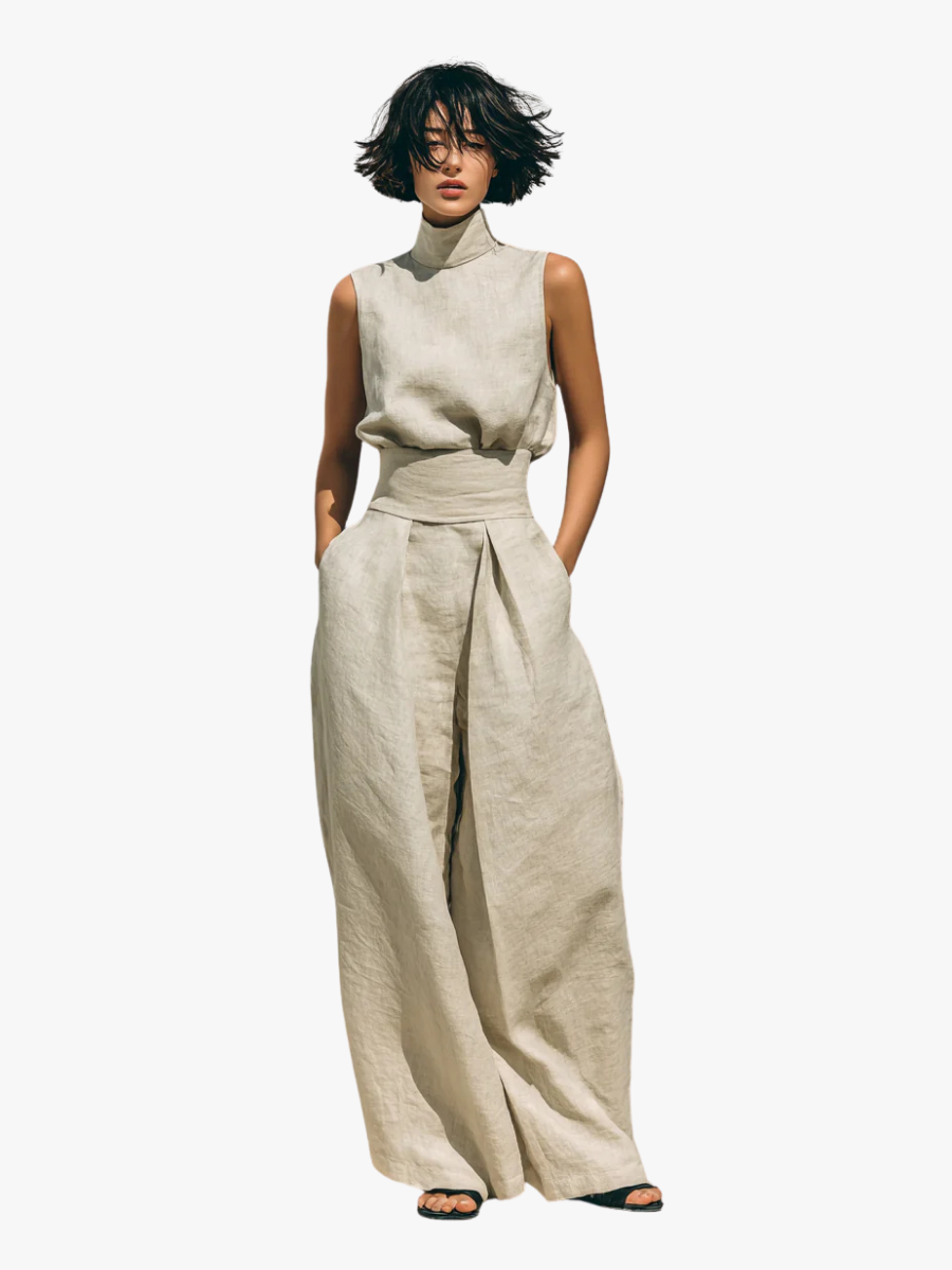 Maravilla | CONJUNTO PANTALÓN ANCHO DE ALGODÓN PARA MUJER