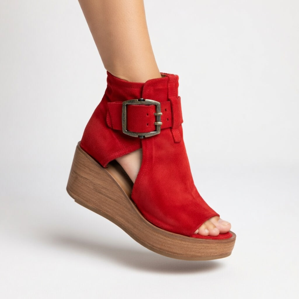 Orélisse™ - Botines con cuña de punta abierta estilo moderno