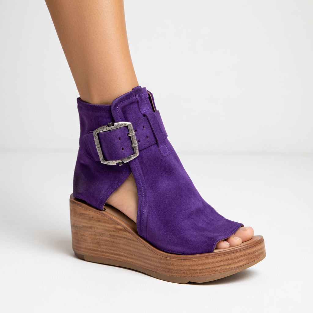 Orélisse™ - Botines con cuña de punta abierta estilo moderno