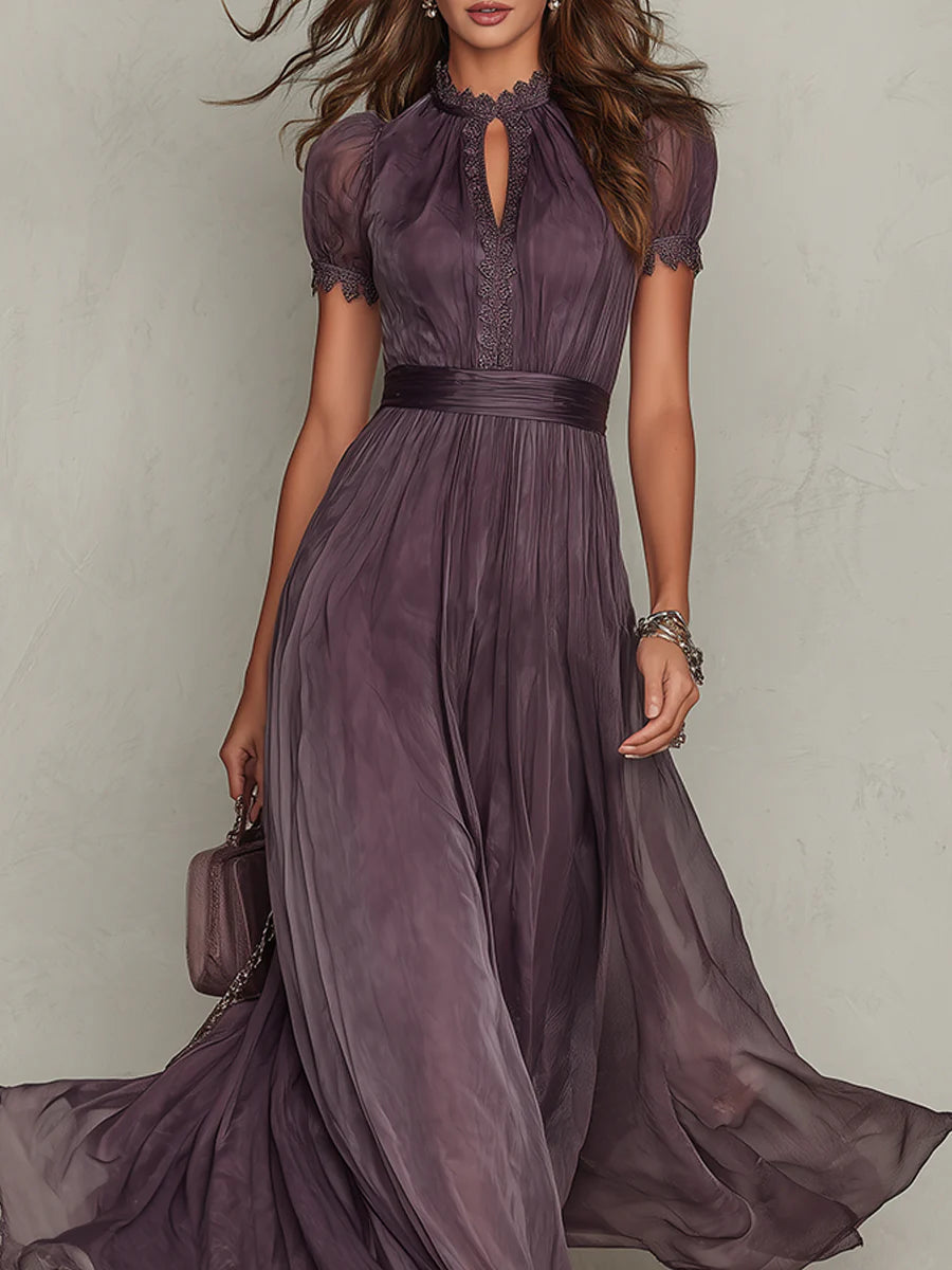 Ashley | Vestido Maxi de Chifón Vintage Elegante