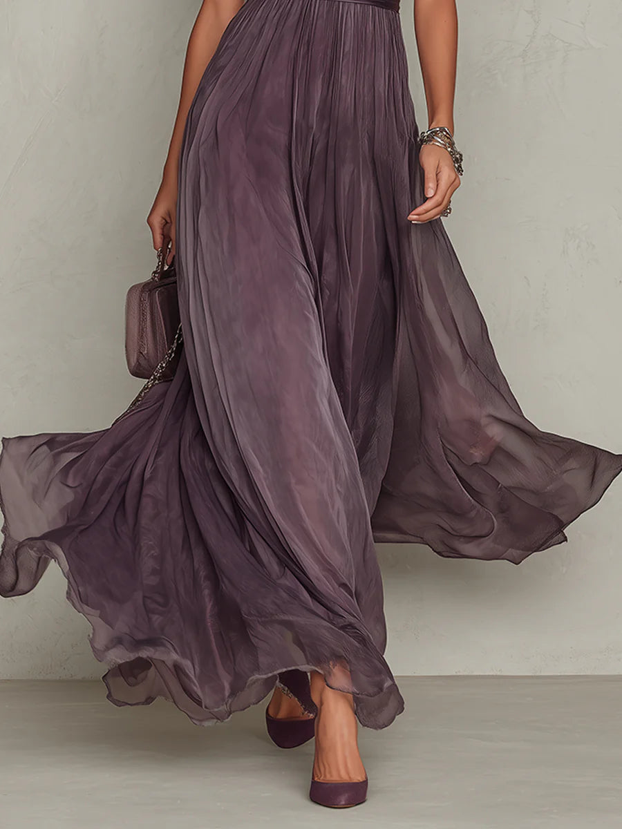 Ashley | Vestido Maxi de Chifón Vintage Elegante