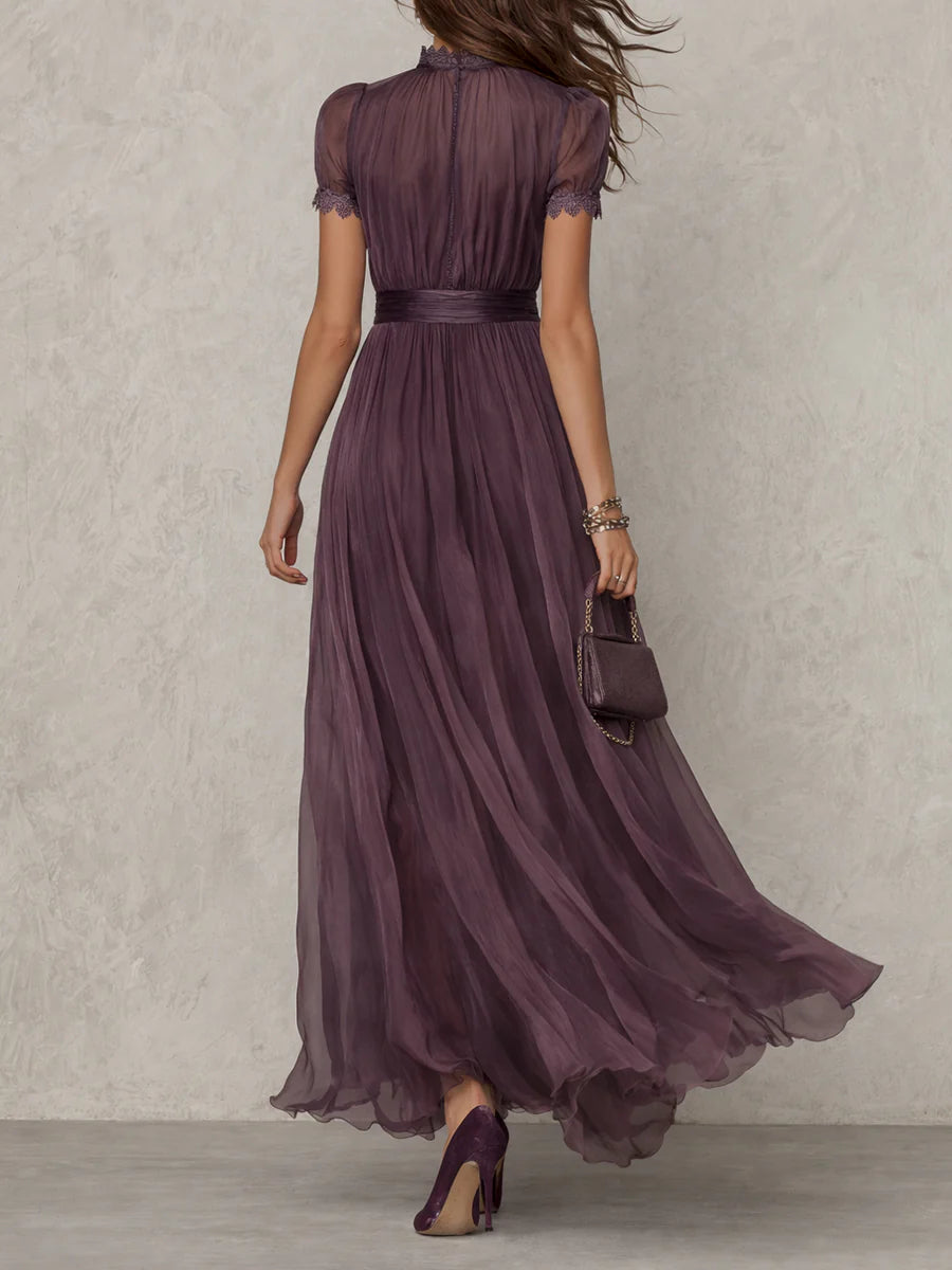 Ashley | Vestido Maxi de Chifón Vintage Elegante