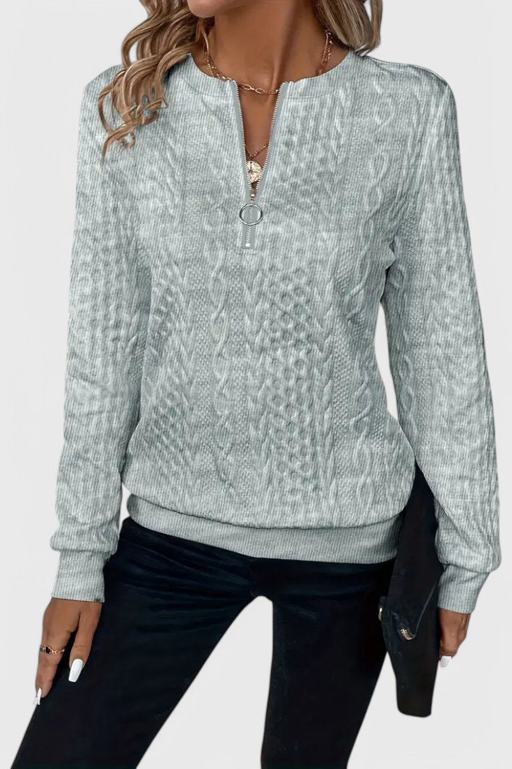 Amalia| Jersey de Punto con Cremallera Suave