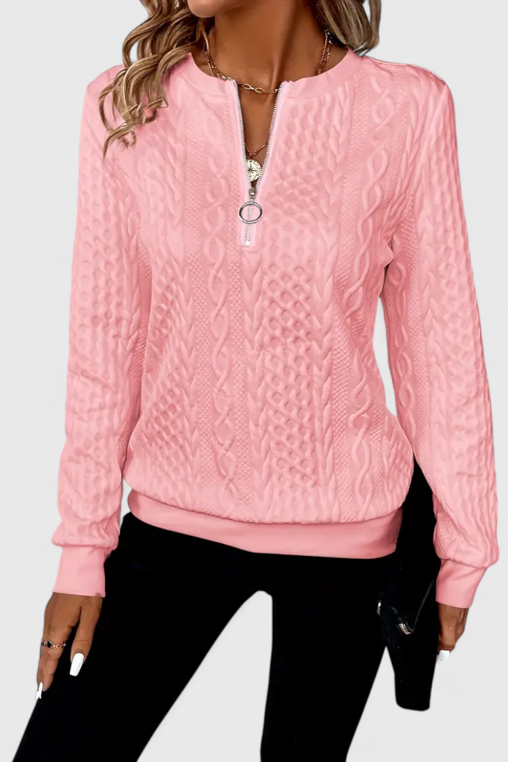 Amalia| Jersey de Punto con Cremallera Suave