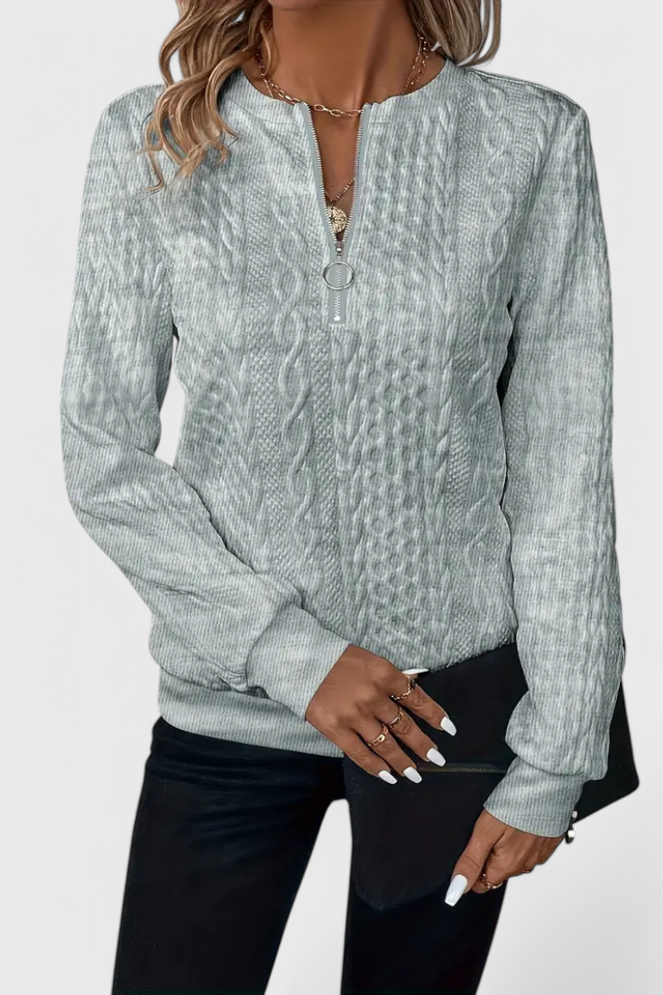 Amalia| Jersey de Punto con Cremallera Suave