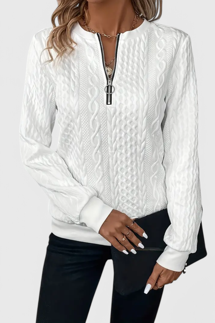 Amalia| Jersey de Punto con Cremallera Suave