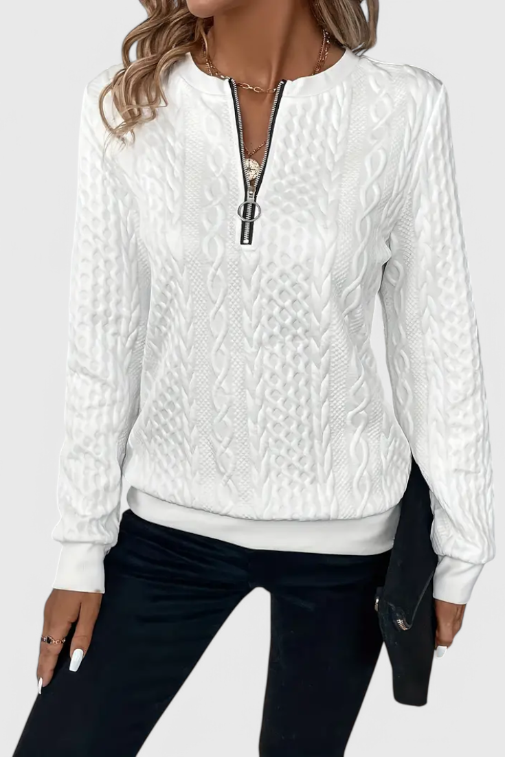 Amalia| Jersey de Punto con Cremallera Suave