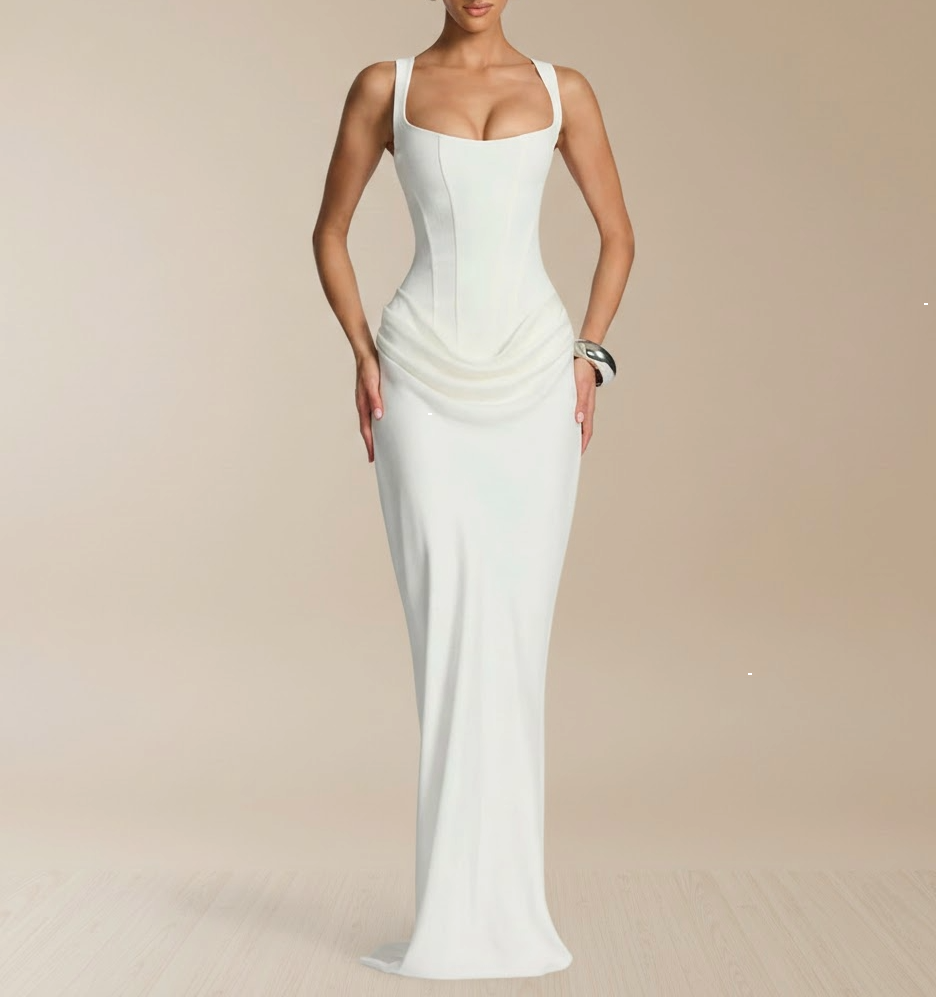 Leonor ❘ Vestido maxi de escote cuadrado