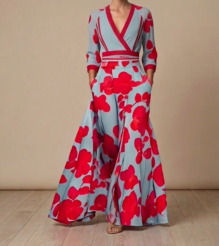 Valentina | Maxi vestido elegante con escote profundo